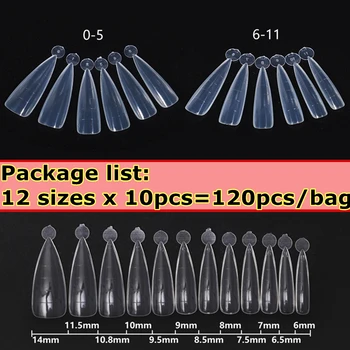 

12 size 120pcs Square Dual Nail Form Extension French False Tips Poly Gel System UV GEL Acrylic DIY Nail Decoration Art Mold Tip