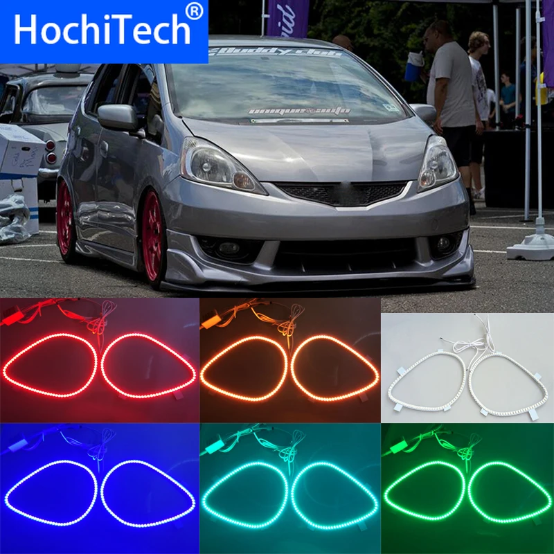 Для honda fit jazz 2009 2010 2011 2012 2013 светодиодные кольца для фар по периметру halo
