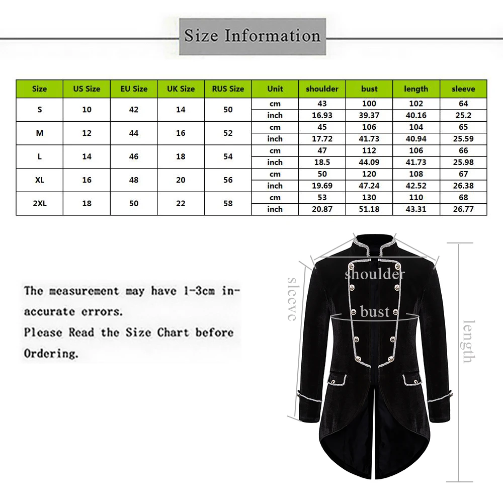 Винтажное длинное пальто с ласточкиным хвостом в средневековом стиле для мужчин; костюм для косплея в стиле стимпанк; зимняя бархатная мужская верхняя одежда с воротником-стойкой и ласточкиным хвостом