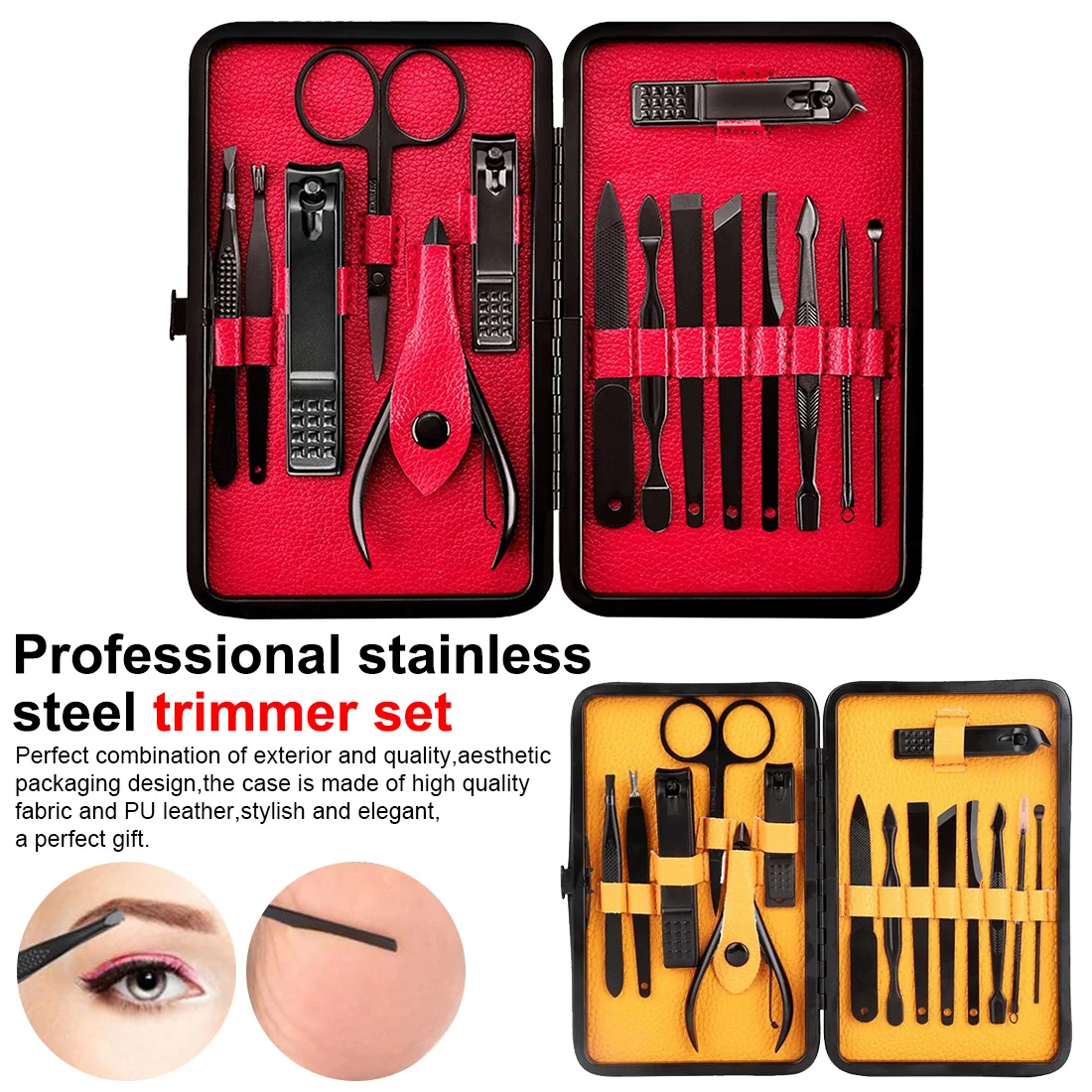 Профессиональный набор для маникюра, нержавеющая сталь Маникюрный Инструмент для маникюра Набор инструментов для маникюра Инструменты для дизайна ногтей