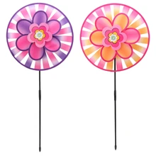 Colorful Sunflower Windmill Wind Spinner Home Garden Kids Toys Yard Decoration