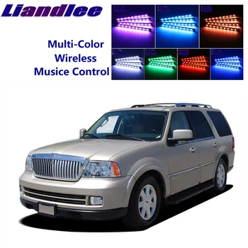 

LiandLee Car Glow Interior Floor Decorative Seats Accent Ambient Neon light For Lincoln Navigator MK2 2003~2006