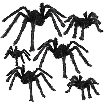 

Halloween Spider Decorations 6 Pcs Realistic Hairy Spiders Set Scary Props for Indoor Outdoor and Yard py Decor