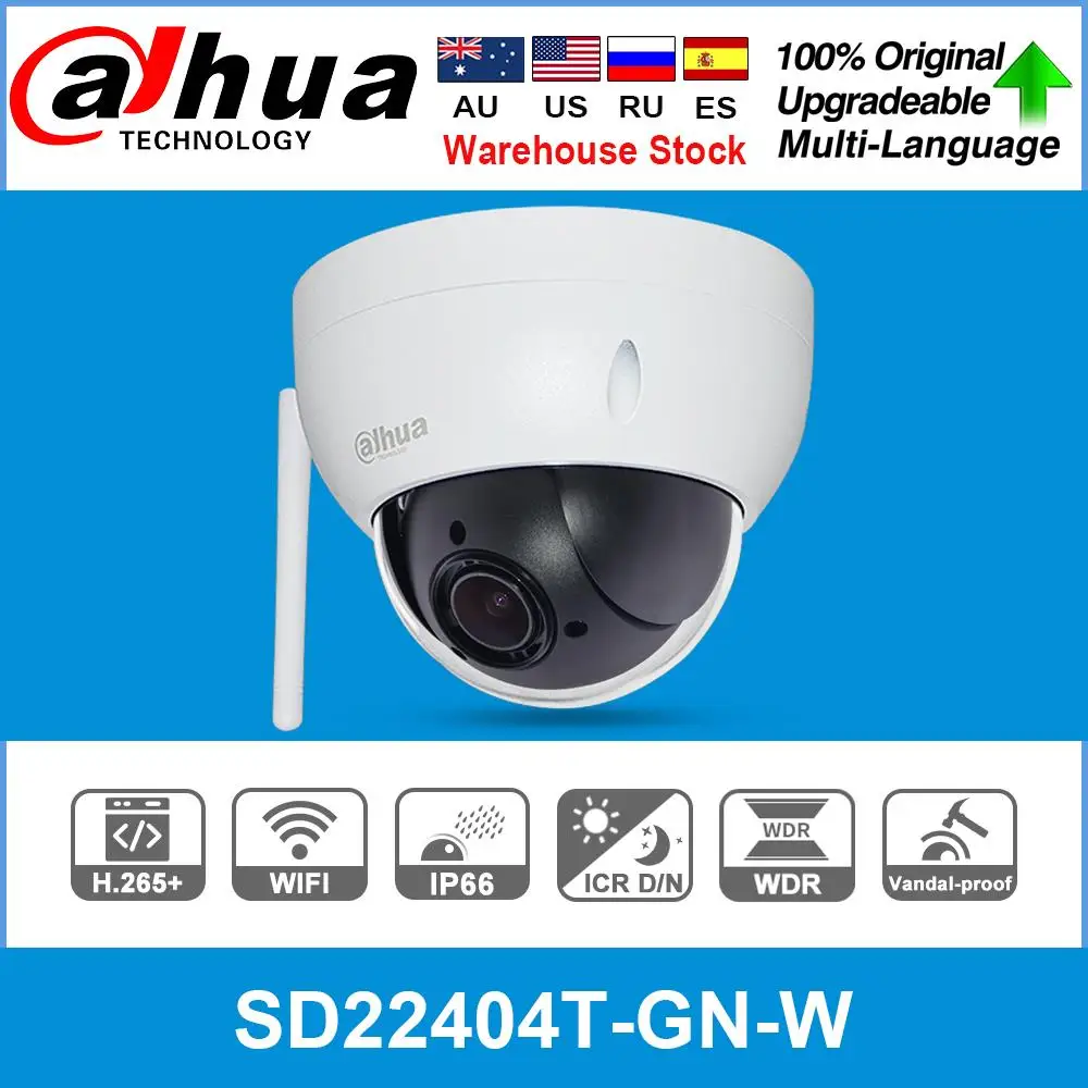 Сетевой видеорегистратор Dahua оригинальный SD22404T GN W 4MP PTZ IP Камера 4x оптический зум Мини ptz скоростная камера с