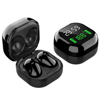 

S6plus TWS Bluetooth 5.1 LED Color Screen HiFi Wireless Mini Clock Earphones