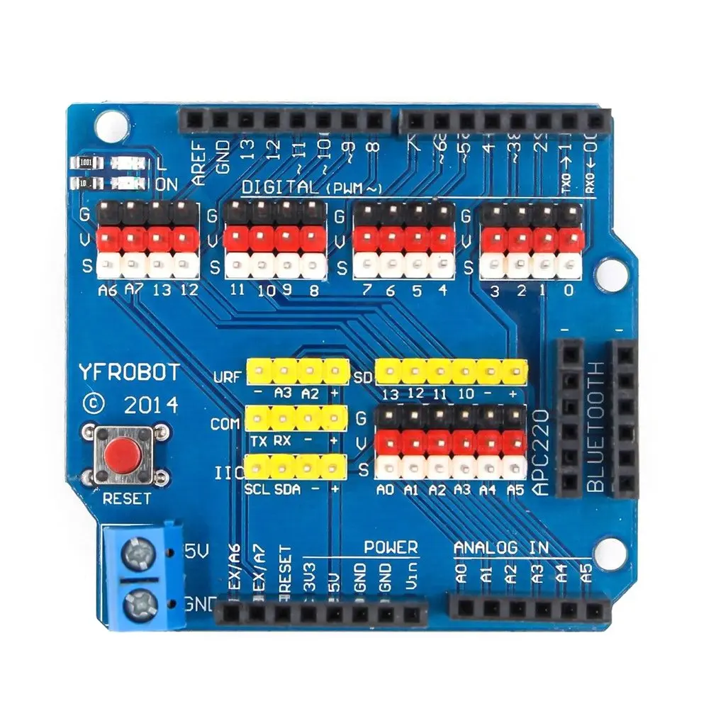 Щит датчика плата расширения щит для Arduino UNO R3 V5.0 электронный модуль Датчик Щит V5 Плата расширения