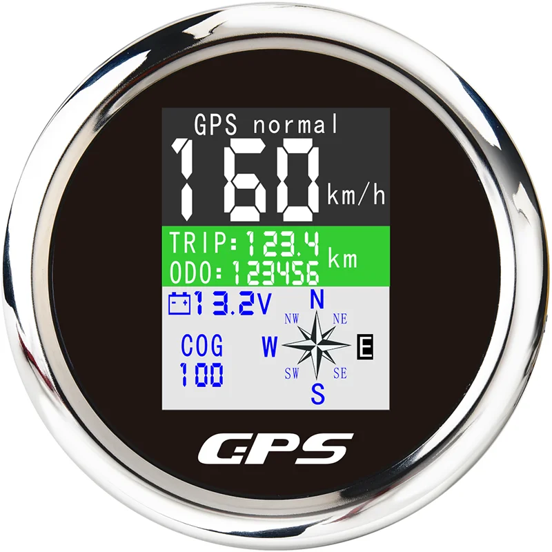 車のgpsスピードメーターゲージ用のボートオートバイヨットtftスクリーン走行距離調節可能な旅行odo Cog 9 32v電圧計 Aliexpress