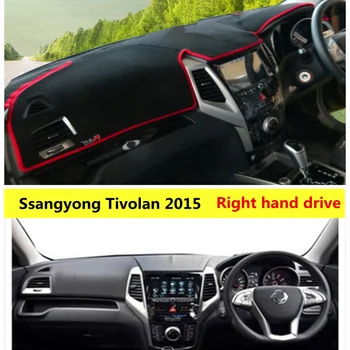

right hand drive car dashboard protective cover for Ssangyong Tivolan 2015 Polyester Fiber Auto dashboard mat for Tivolan