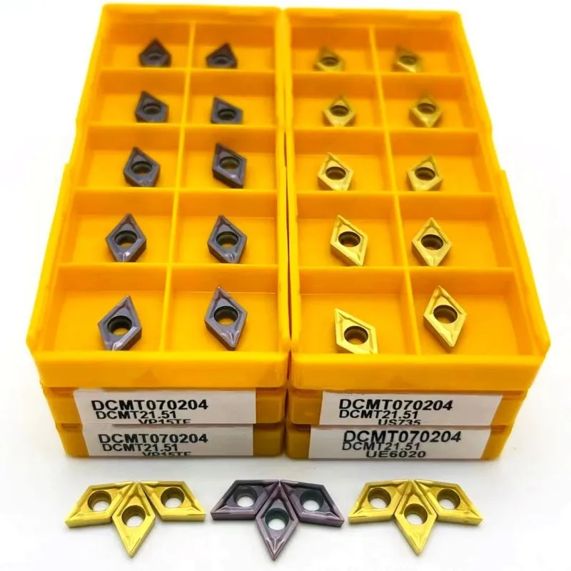 

DCMT070204 VP15TF DCMT070204 UE6020Internal Turning Tool carbide insert CNC Tools DCMT070204 PM 4225 DCMT070204/08 DCGT070204/08