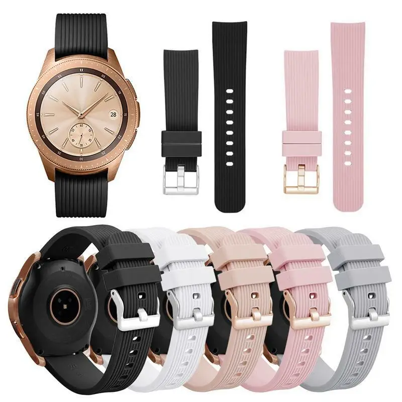 

22mm 20mm Silicone Band for Samsung Galaxy 46mm 42mm Gear S3 S2 Classic Sport Strap for Huami Amazfit Bip GTR Huawei Watch 2 GT