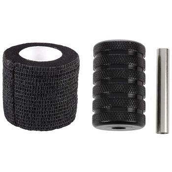 

2 Pcs Accessories: 1 Pcs 30mm Aluminum Alloy Grip for Tattoo Machine Gun & 1 Pcs Self Adherent Adhesive Free Grip