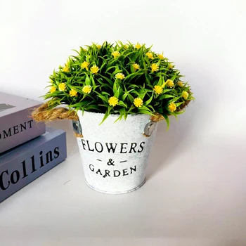

Outdoor Flower Fake False Plants Flowers Artificial Garden Decor With Pot For Rustic Wedding Party Garden Farmhouse Decor