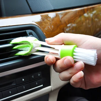 

Both Ends Workable Car Air Conditioner Outlet Window Cleaning Multi Function Brush Computer Auto Keyboard Cleaning Brush