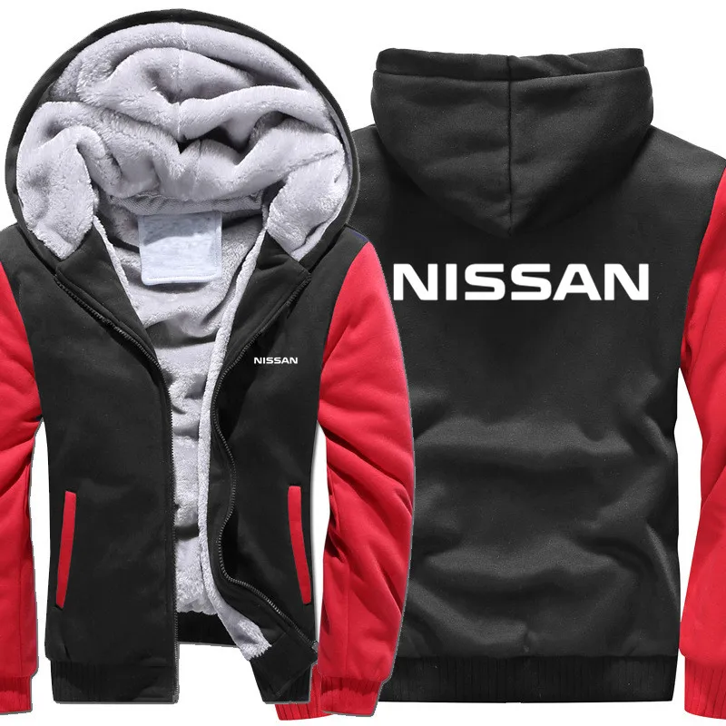 new Size S-5XL new nissan Hoodies Jacket Winter Mans Unisex Casual Wool Liner Fleece Man Coat Sweatshirts Pullover