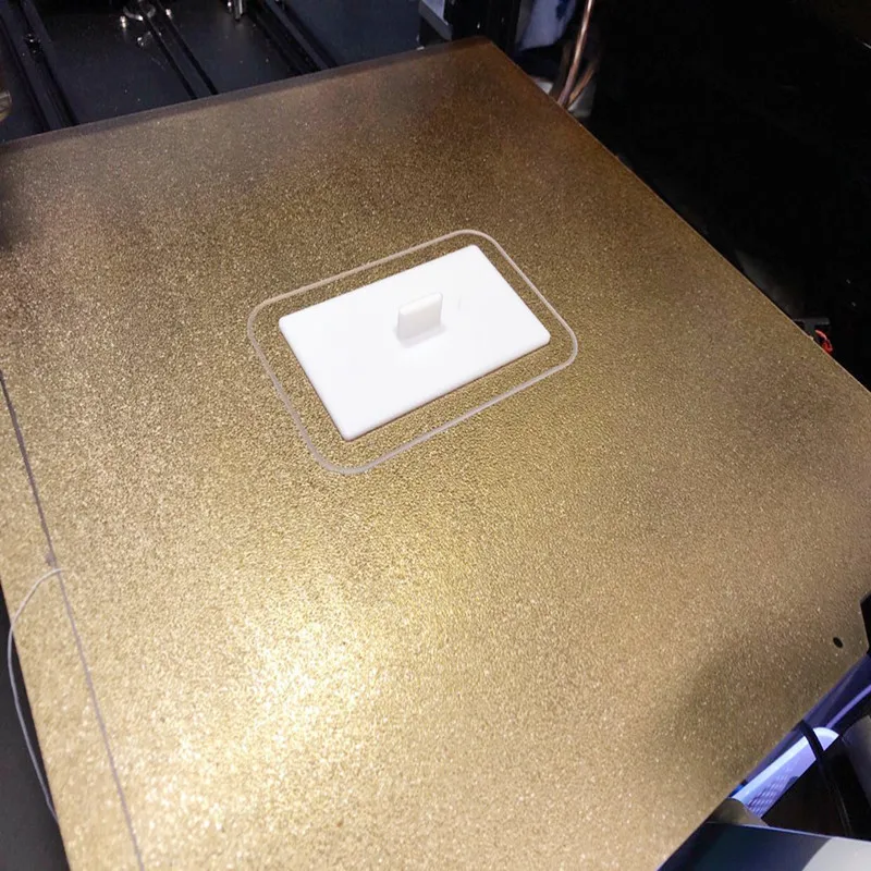 Энергетический 235x235 мм двухсторонний пей пружинный стальной лист с порошковым покрытием пей(текстурированный и гладкий)+ основа для Ender-3 pro, золото