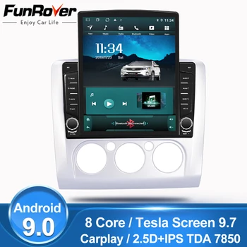 

Funrover IPS 2.5D 9.7"Tesla screen 2 din android 9.0 For ford focus 2 2004-2011 Car Radio Multimedia Player nodvd GPS Navigation