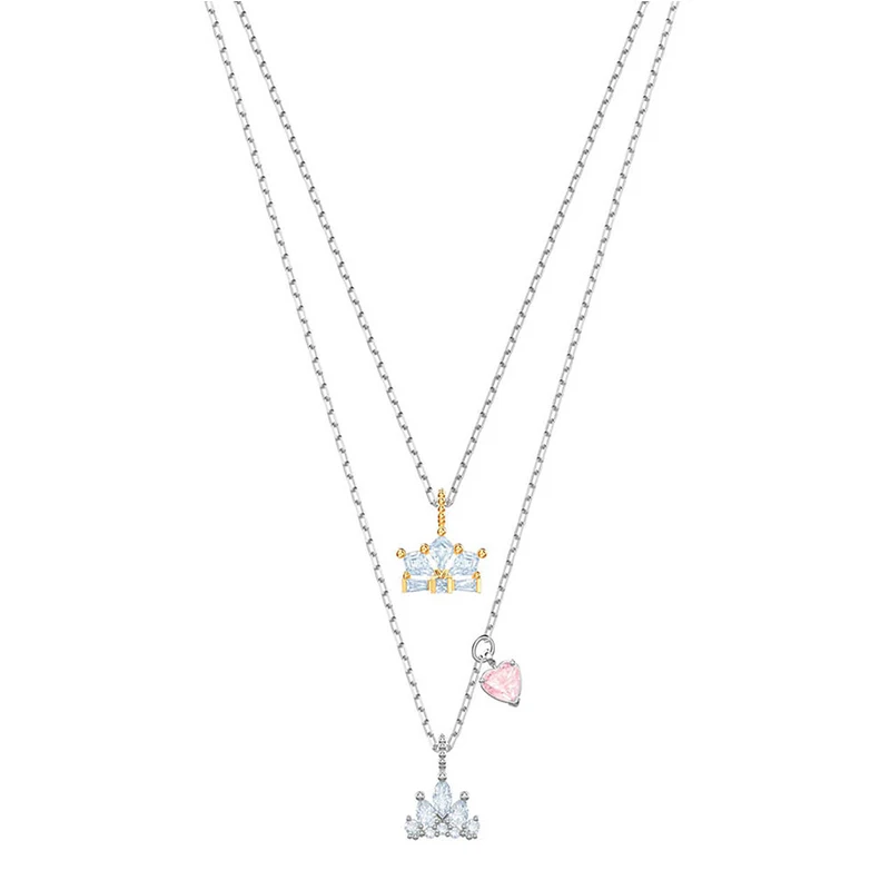 

High Quality Original OUT OF THIS WORLD Queen Crown Crystal Pendant Necklace Elegant Fashion DIY Woman Jewelry Gift 5441393
