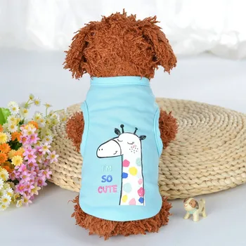 

Cartoon Dog Clothes Summer Dog Tshirt Thin Section Cute Yorkshire Terrier Dog Vest Black White Comfortable Shirts Pet Supplies