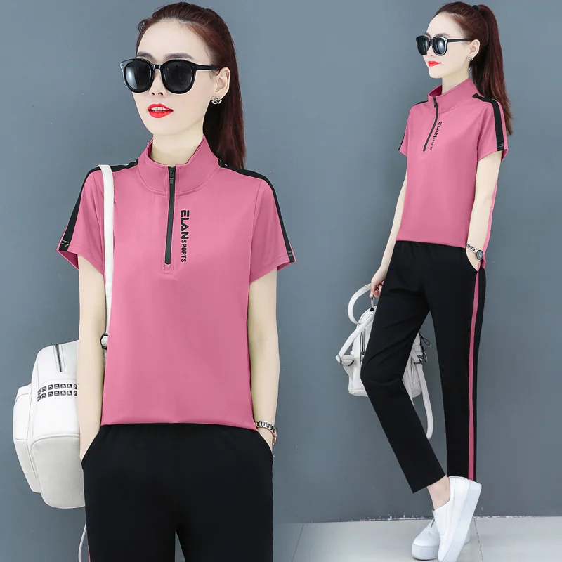 Grande-taille-femmes-tenues-2-pi-ces-costume-d-contract-mode-costume-femme-v-tements-de