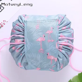 

MatveyLeng Drawstring Travel Cosmetic Bag Makeup Bag Organizer Make Cosmetic Bag Case Storage Pouch Toiletry Beauty Kit Bo