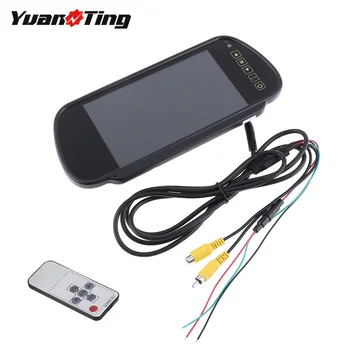 

YuanTing 7 inch LCD TFT Car Reverse Parking Rear View Backup Mirror Monitor with Touch Button Support Two Ways Of Video Input