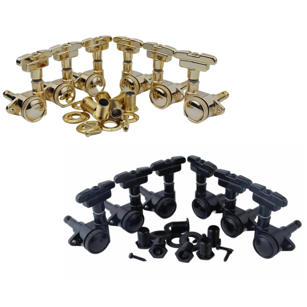 Guangker Golden Black 3R3L Pedane Per Accordatura Per Chitarra Accordatore Per Corde Accordatore Per Teste Art Deco Testa Stile Imperiale Rotomatica