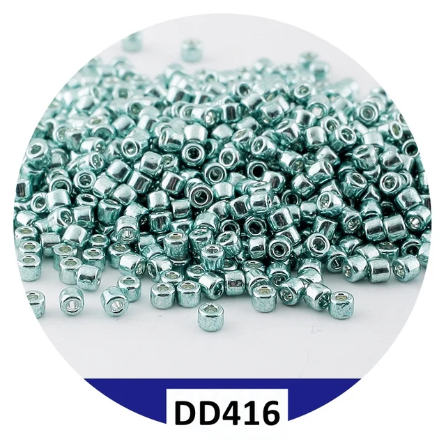 600Pcs 2mm Miyuki Delica Beads Japan Bronze Glass Beads Bohemia Style Metallic Seedbeads For DIY Jewelry Making Bracele Earring DD416 Water Blue