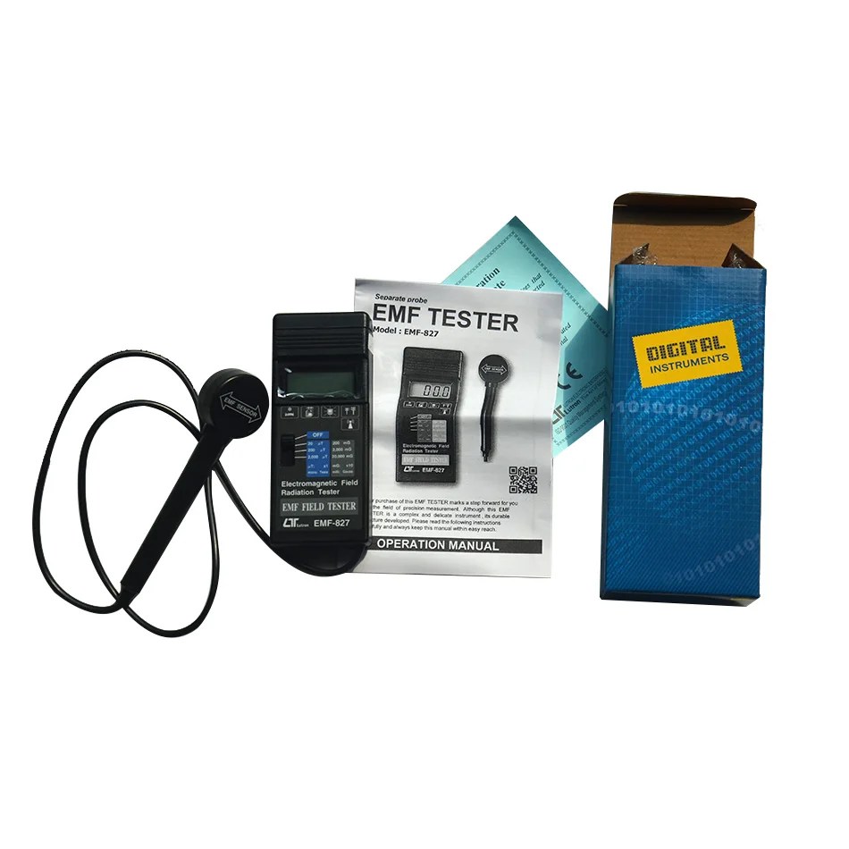 EMF-827/EMF827 тестер электромагнитного поля с отдельный зонд надежный вокруг линий питания бытовой техники