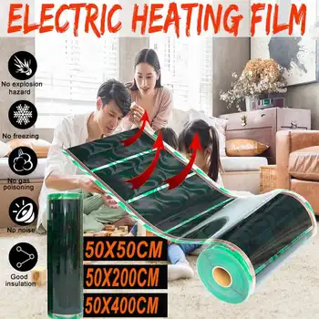 

Professional 50cmx0.5m/2m/4m Far Infrared Underfloor Heating Film PTC Carbon Fiber Electric Floor Warming Mat Film