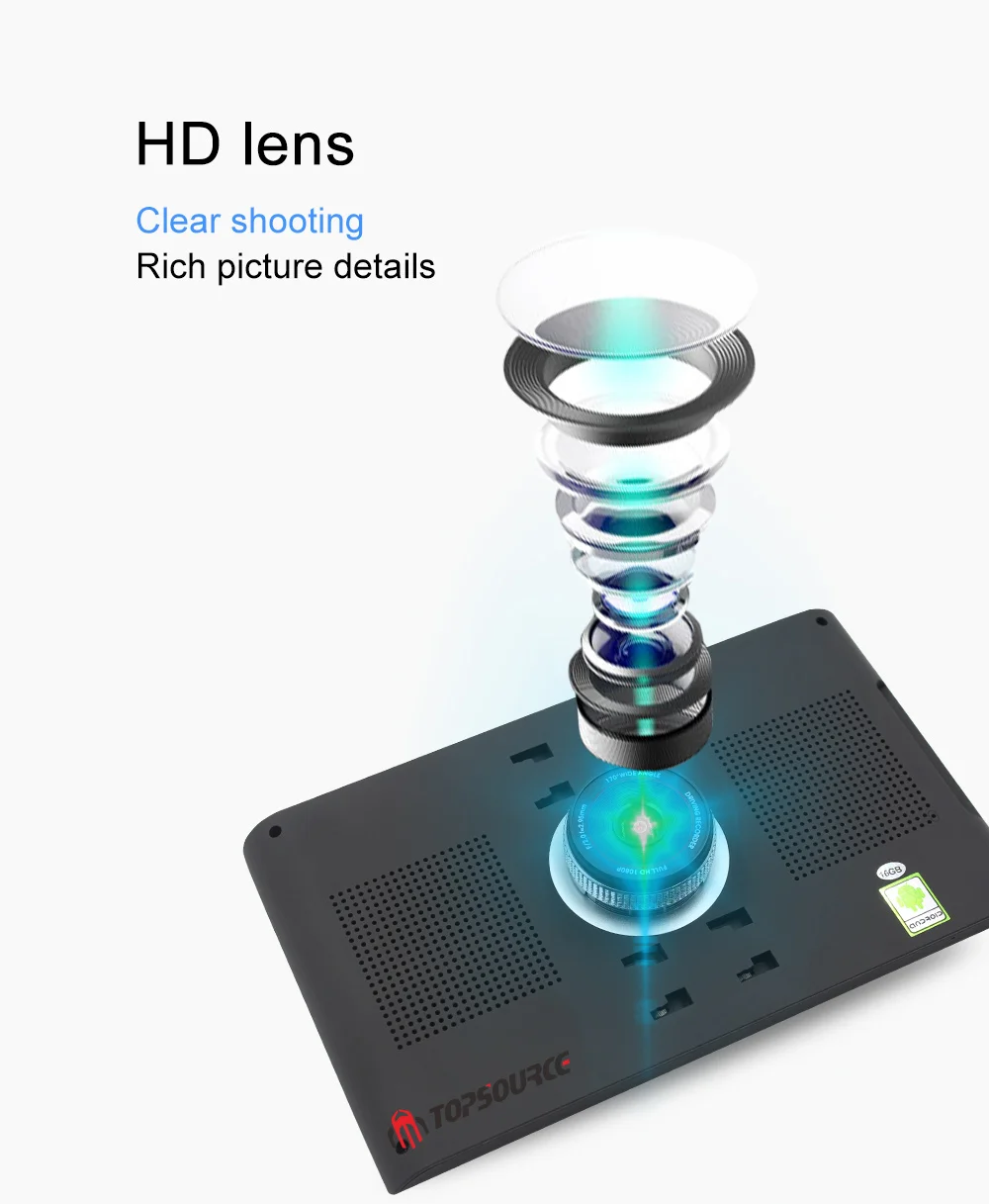 TOPSOURCE Android 9 дюймов Автомобильный грузовик gps навигация 16 Гб DVR видео рекордер планшет AV-IN Поддержка Камера заднего вида с бесплатными картами