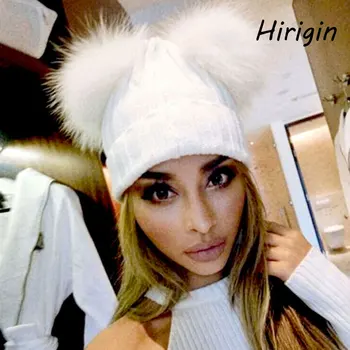 

cute Girl's warm Pompom Knitted Crochet Beanie Hat Female Outdoor Crochet Ear Warm Skullies Hat fashion winter Shiny Beanie Hat