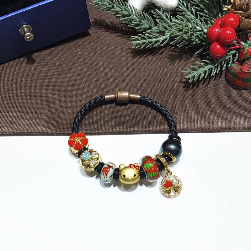 Красный Хелло-Китти Четырехлистный Клевер Шарм Рождественская елка