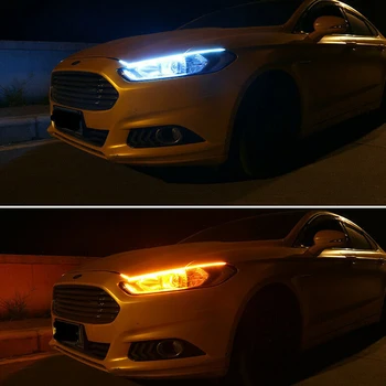 

2pcs Light bar 60CM Switchback LED Running Light Strip Sequential 12V 3744Lm