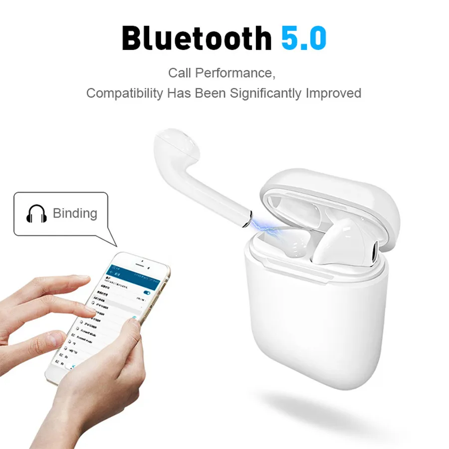 I9S TWS беспроводной наушник Bluetooth 5,0 наушники стерео спортивные наушники гарнитура с микрофоном зарядная коробка для iPhone все смартфоны
