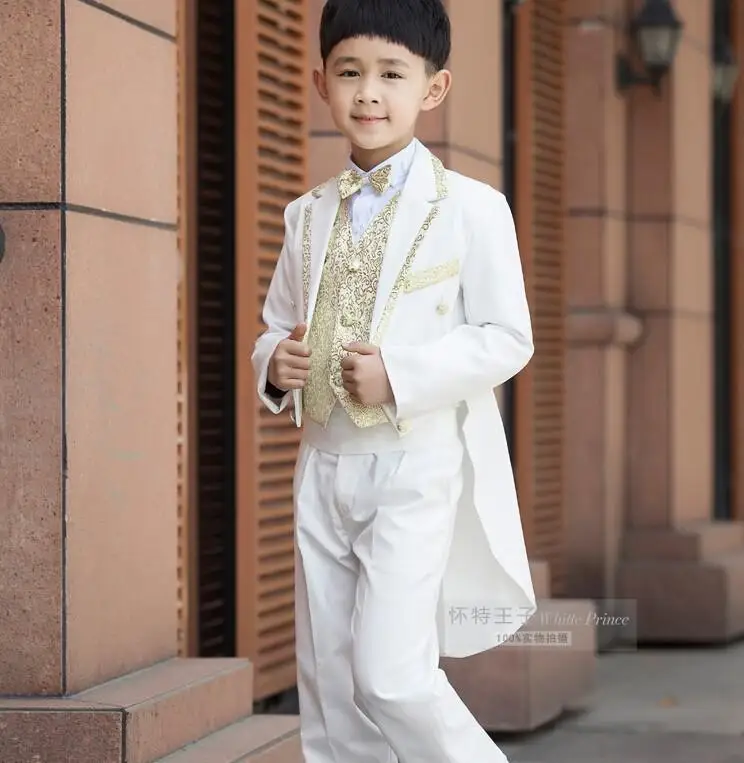 

Boys Wedding Suits Flower Children Formal Party Tuxedos 2018 (Jacket + Pants + Vest)
