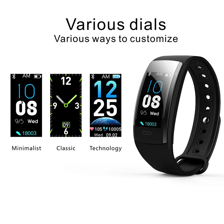 Bakeey QS 90Plus Continuous Heart Rate BP BO Monitor Smartwatch Wristband Sport Modes Brightness Control Colorful Smart Watch