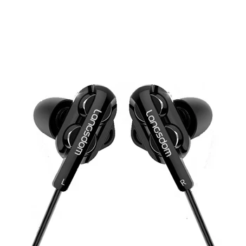 

Langsdom D4C Wired Earphone Headphones with Microphone Dual Driver Phone Earphones
