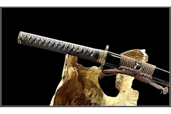 شراءاليدوية معركة جاهزة كلاي خفف L6 أضعاف الصلب الحلاقة شفرة حادة اليابانية الساموراي كاتانا كامل تانغ السيف