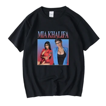 

Fashion Mia Khalifa T Shirt for Men Stylish Pre-shrunk Cotton T-shirt Short Sleeved Callista Tee Fitted Casual Tshirt Clothing