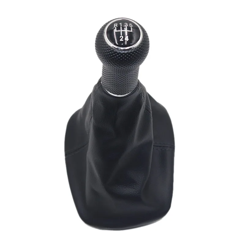 

12MM 5 Speed Car Gear Stick Shift Knob With Leather Boot For VW Golf 2 3 4 Cabrio Polo 6N Passat 35i Car-Styling