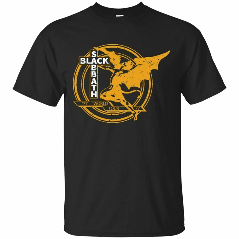 Black Sabbath World Tour 77 Ozzy Osbourne Navy Unisex T-Shirt Fans Love Sweatshirt Tee Shirt |