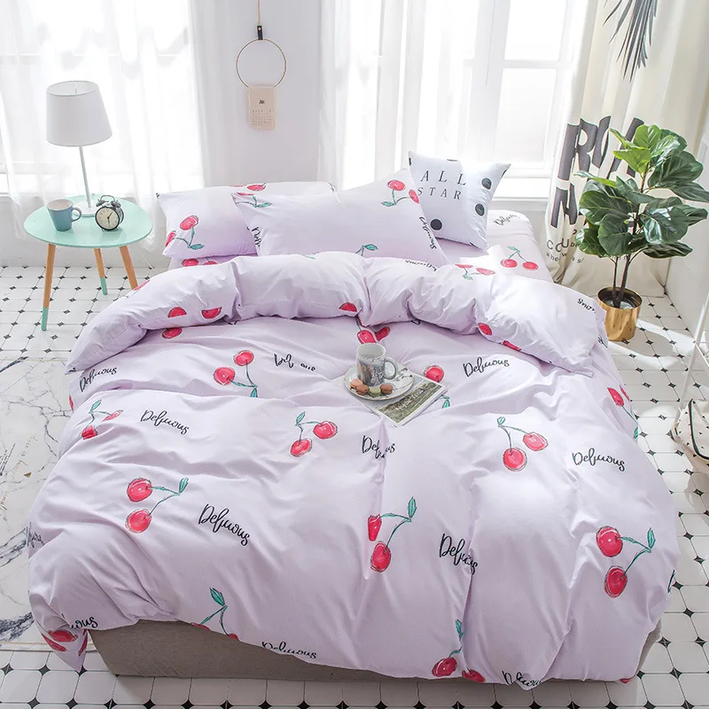 Cartoon Pattern Comforter Bedding Sets King Queen Twin Sizes Bedding Sets Bed Sheet Duvet Cover Pillowcases 4pcs Bedding Sets