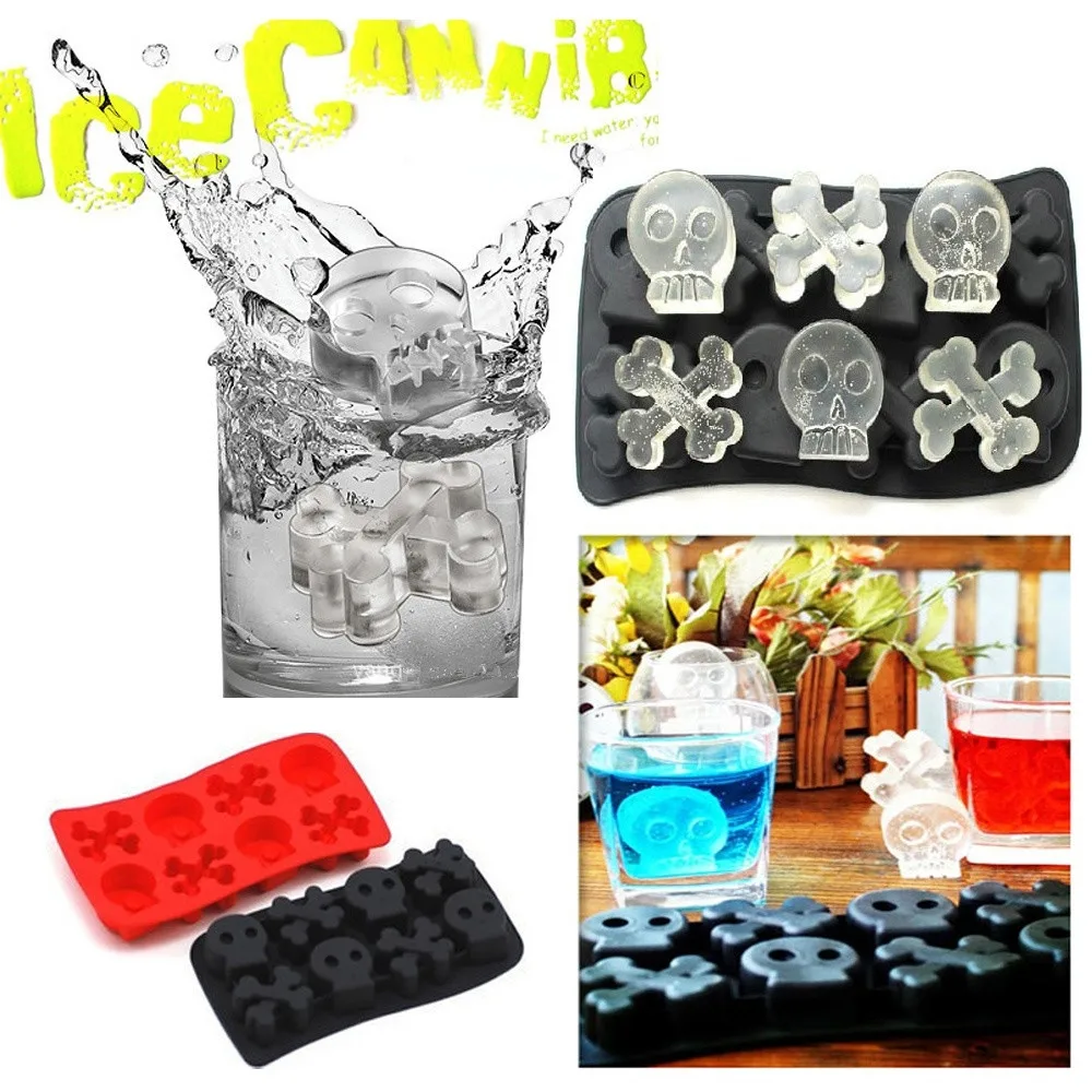 Форма под лед форма череп силиконовая форма для торта дома и кухни ледяной шар для виски производитель забавная Новинка Wiskey инструменты Вечерние