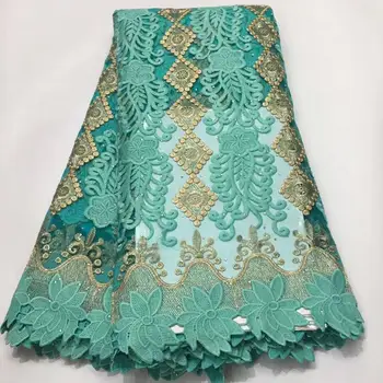 

Latest french lace fabric with cord guipure latest high quality african Water-soluble fabric 2019 african guipure lace fabric HX