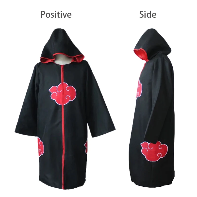Аниме Наруто Косплей Костюм Akatsuki Учиха Итачи плащ косплей Хэллоуин Рождественская вечеринка Наруто Shippuden костюм плащ накидка