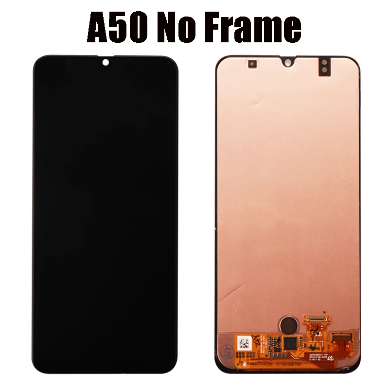 6," Super AMOLED для samsung galaxy A50 A505F/DS A505F A505FD A505A кодирующий преобразователь сенсорного экрана в сборе с рамкой