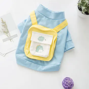 

T Shirt Cartoon Dog Clothes Shirts Super for Dogs Clothing Small Pet Outfits Cute Spring Summer Cotton Yorkies Red Boy Mascotas