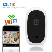 KSLAIC Wireless Mini IP Camera Wifi Onvif P2P Small CCTV Night Vision Two-Way Audio Baby Monitor 720p Home Security Pet Camera yalxg new home security 960p p2p ip camera wi fi smart mini baby monitor two way audio support ios android remote viewing