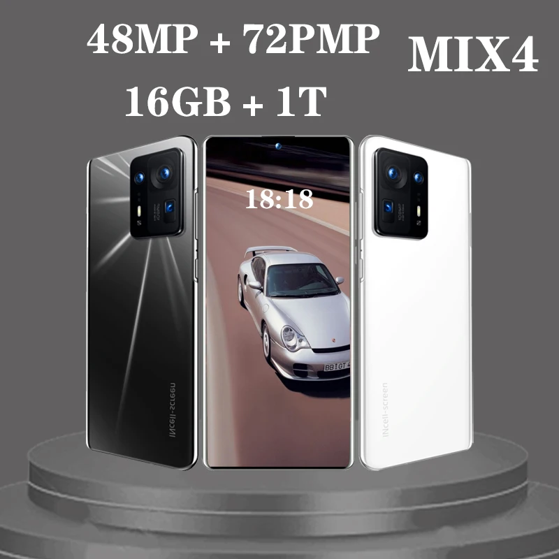 Смартфон MIX 4 16 ГБ 1 ТБ фотосессия Qualcomm 888 + 7 3 дюйма Android OS 12 дюймов 7300 мАч 72 МП
