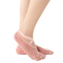 Cotton Professional Non-Slip Sports Socks Toeless Anti-friction Instep Cross Ballet Yoga toe Backless Sock